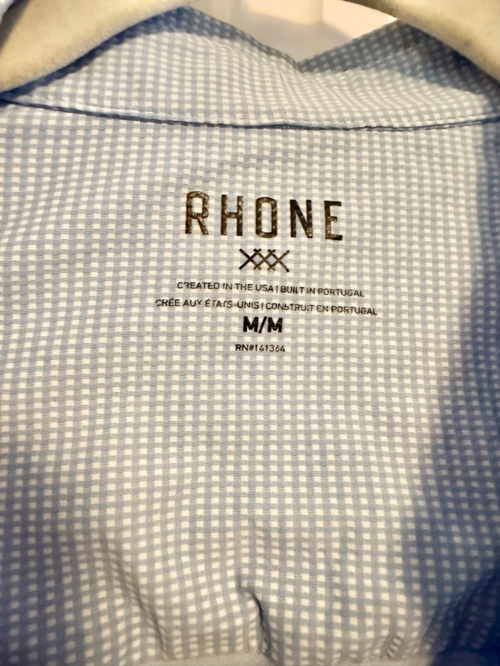 Rhône Commuter Shirt Men's Medium Blue Long Sleeve Performance Stretch - Picture 3 of 6